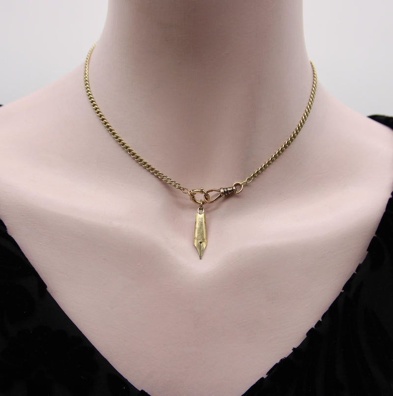 14K Gold Eversharp Pen Nib Charm or Pendant jewelry Kirsten's Corner 