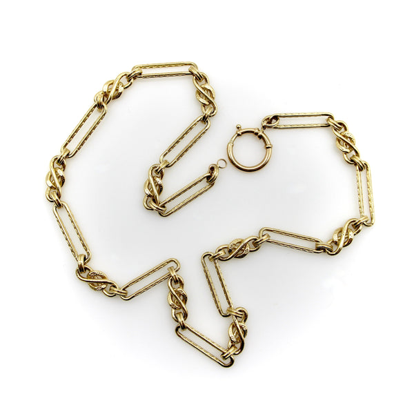 Signature Victorian Inspired 14K Gold Fancy Link Chain Chain Kirsten's Corner 