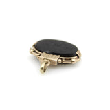 Victorian 10K Gold Onyx Intaglio Fob of Nike jewelry Kirsten's Corner 