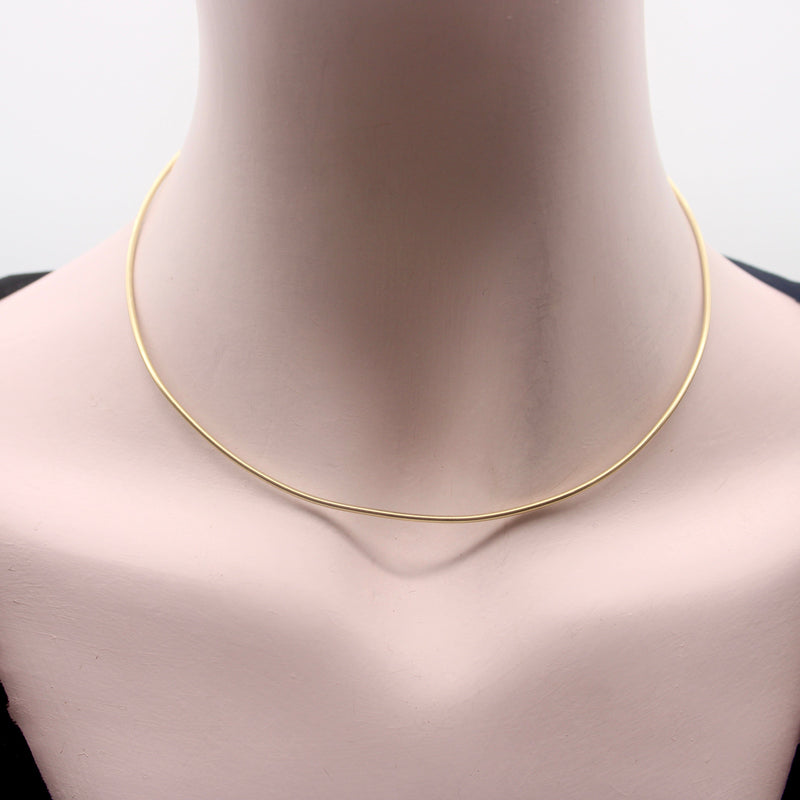 Vintage 14K Gold Wire Choker necklace Kirsten's Corner 