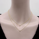 14K Gold Emerald Cut Diamond Necklace Necklace Kirsten's Corner 