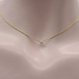 14K Gold Emerald Cut Diamond Necklace Necklace Kirsten's Corner 