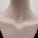 14K Gold Emerald Cut Diamond Necklace Necklace Kirsten's Corner 