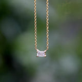 14K Gold Emerald Cut Diamond Necklace Necklace Kirsten's Corner 