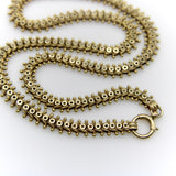 Victorian 18K Gold Fancy Link Collar Chain with Stars Kirsten's Corner 