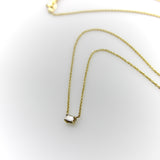 14K Gold Emerald Cut Diamond Necklace Necklace Kirsten's Corner 