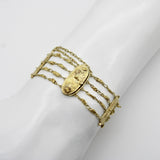 Edwardian 22K and 14K Gold Alaskan Gold Rush Nugget Bracelet Kirsten's Corner 