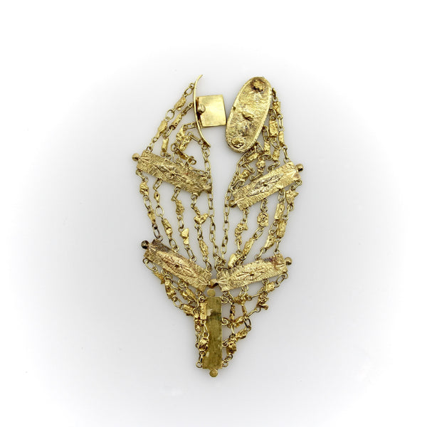 Edwardian 22K and 14K Gold Alaskan Gold Rush Nugget Bracelet Kirsten's Corner 
