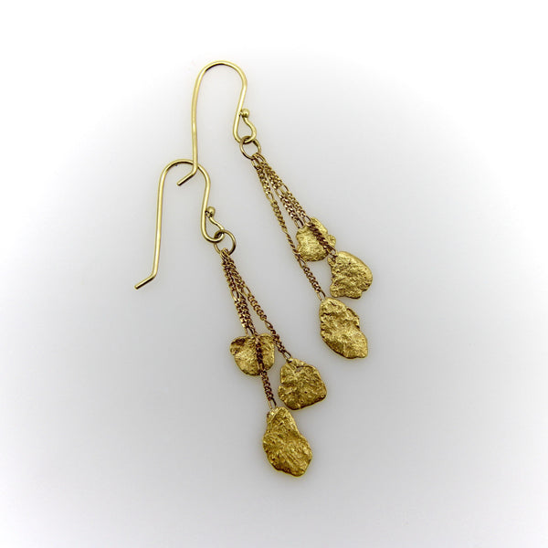 Vintage 18K and 22K Gold Nugget Earrings Kirsten's Corner 