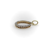 Edwardian 14K Gold and Platinum Old Mine Cut Diamond Horse Shoe Pendant Kirsten's Corner 
