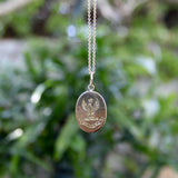 Victorian 18K Gold Hand Engraved Ave Maria Eagle Pendant Charm Kirsten's Corner 