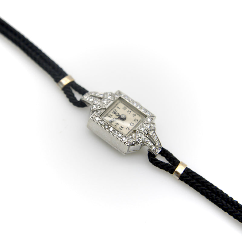 Art Deco Platinum and Diamond Wristwatch by Concord Watch Concord Watch 