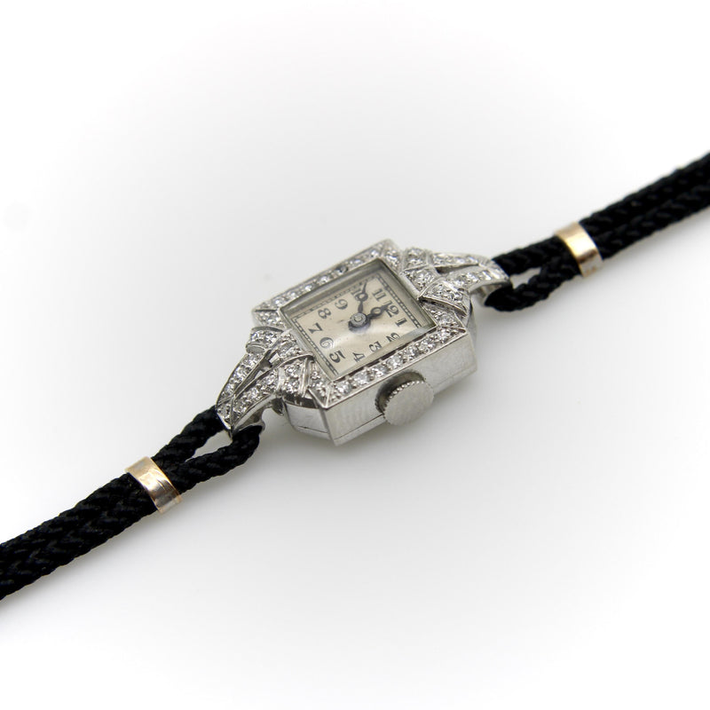 Art Deco Platinum and Diamond Wristwatch by Concord Watch Concord Watch 