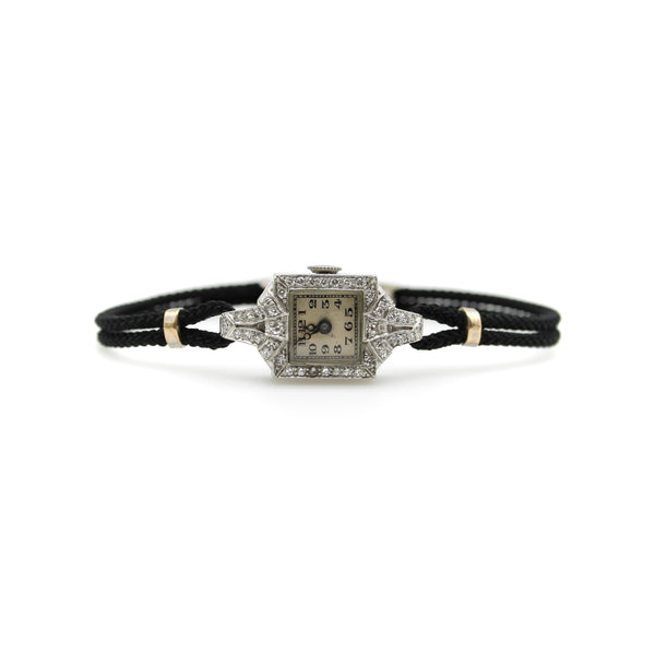 Art Deco Platinum and Diamond Wristwatch by Concord Watch Concord Watch 