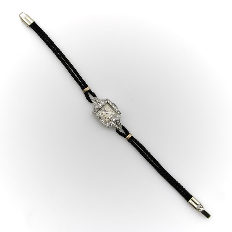 Art Deco Platinum and Diamond Wristwatch by Concord Watch Concord Watch 
