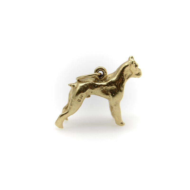 Vintage 14K Gold Boxer Dog Standing Charm Kirsten's Corner 