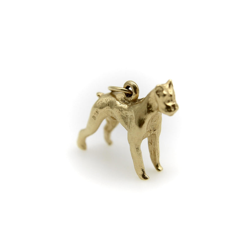 Vintage 14K Gold Boxer Dog Standing Charm Kirsten's Corner 