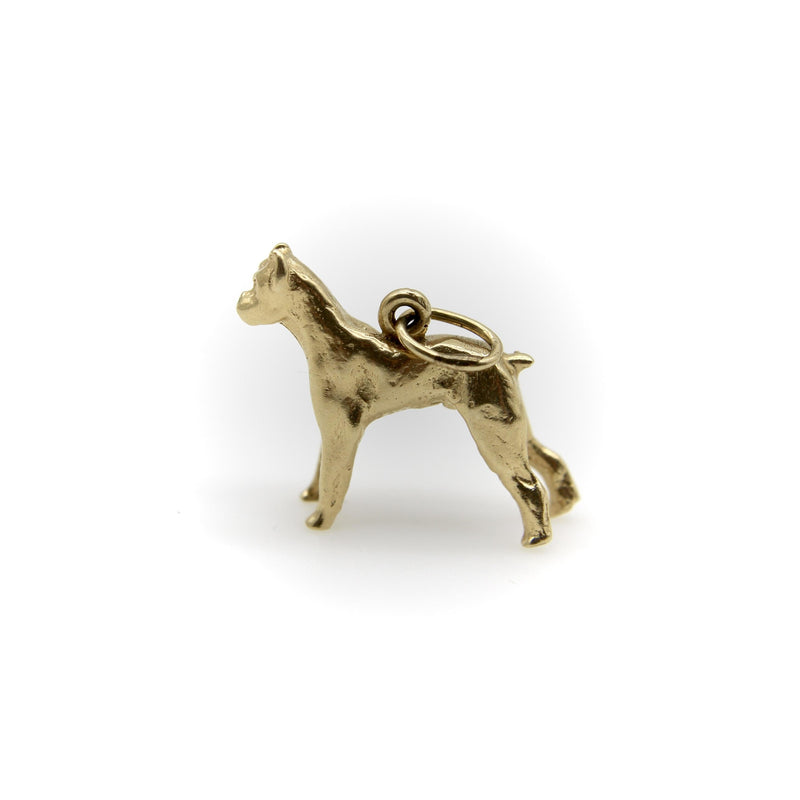 Vintage 14K Gold Boxer Dog Standing Charm Kirsten's Corner 