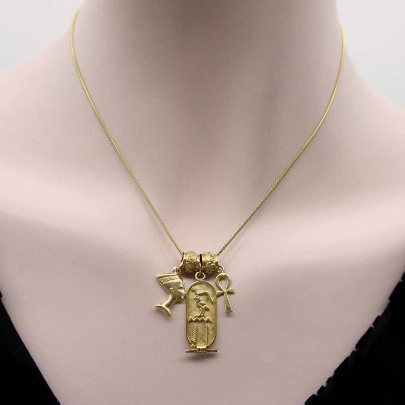 Vintage 14K Gold Nefertiti Pendant Kirsten's Corner 