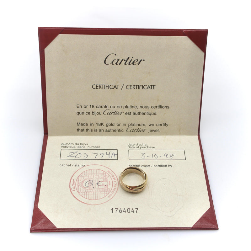 18K Gold Les Must de Cartier Tri-Color Trinity Ring Cartier 