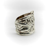 Vintage Sterling Silver Mexican Wide Cuff Bracelet Kirsten's Corner 