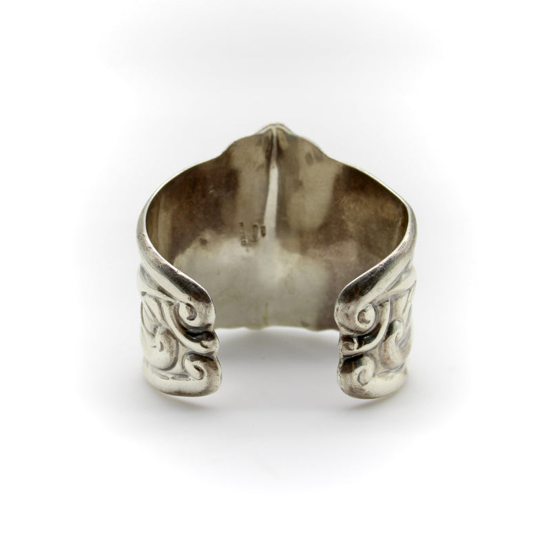 Vintage Sterling Silver Mexican Wide Cuff Bracelet Kirsten's Corner 