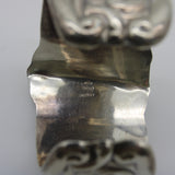 Vintage Sterling Silver Mexican Wide Cuff Bracelet Kirsten's Corner 