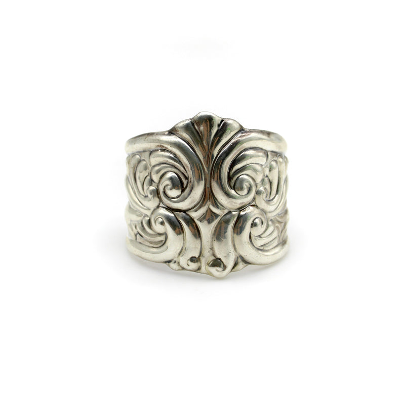 Vintage Sterling Silver Mexican Wide Cuff Bracelet Kirsten's Corner 