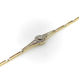 Art Deco 18K Gold Platinum Topped Diamond Bracelet Kirsten's Corner 