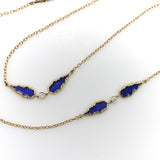 Signature 14K Gold Gothic Teardrop Diamond and Enamel Station Chain Chain Kirsten's Corner 