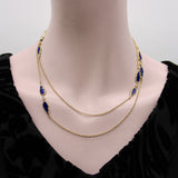 Signature 14K Gold Gothic Teardrop Diamond and Enamel Station Chain Chain Kirsten's Corner 