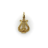 Victorian 14K Gold Lyre Pendant Charm Kirsten's Corner 