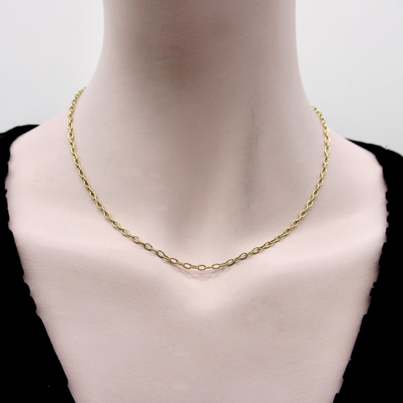 18K Gold Handmade Vintage Belcher Link Chain Kirsten's Corner 