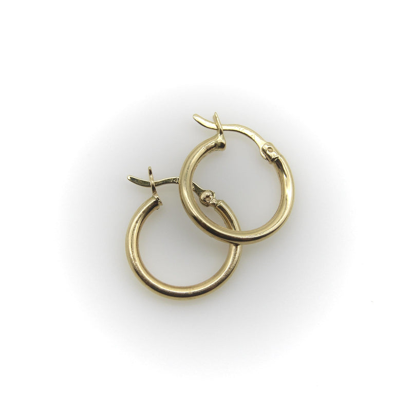 14K Gold Vintage Small Hoop Earrings Kirsten's Corner 