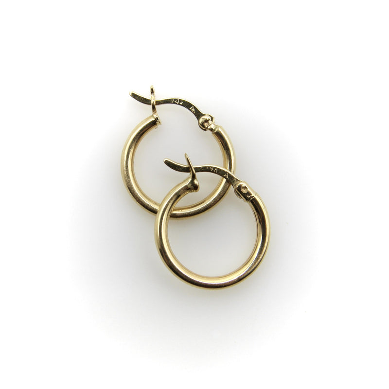 14K Gold Vintage Small Hoop Earrings Kirsten's Corner 