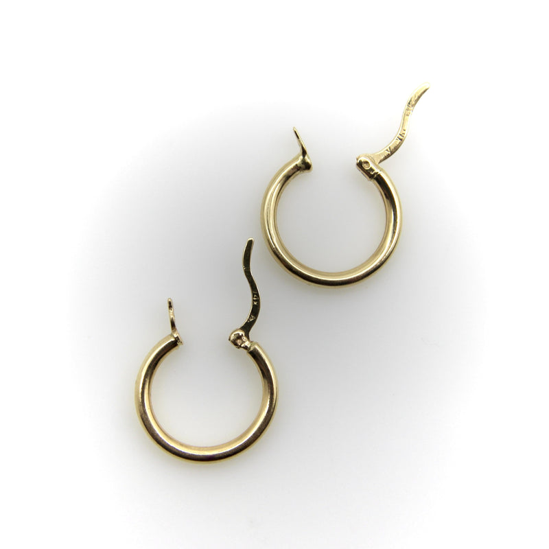 14K Gold Vintage Small Hoop Earrings Kirsten's Corner 