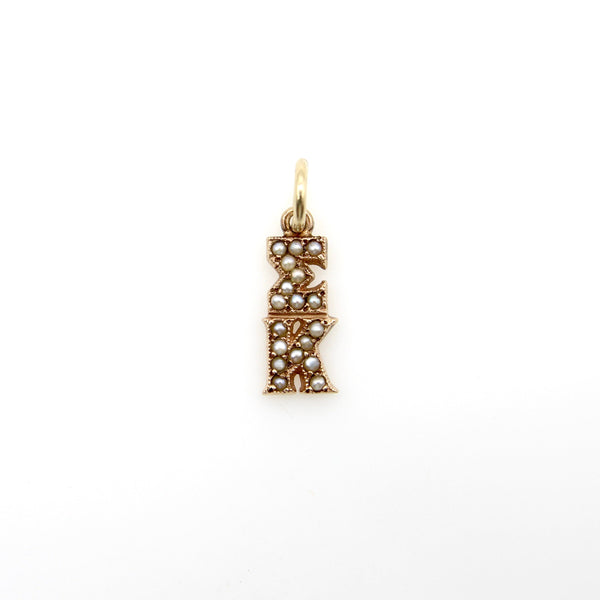 14K Gold Sigma Kappa Sorority Pendant Charm Charm Kirsten's Corner 