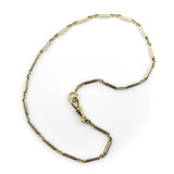 Art Deco 10K Gold Bi-Colored Watch Chain with 14K Gold Dog Clip and Spring Ring Kirsten's Corner 