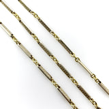 Art Deco 10K Gold Bi-Colored Watch Chain with 14K Gold Dog Clip and Spring Ring Kirsten's Corner 