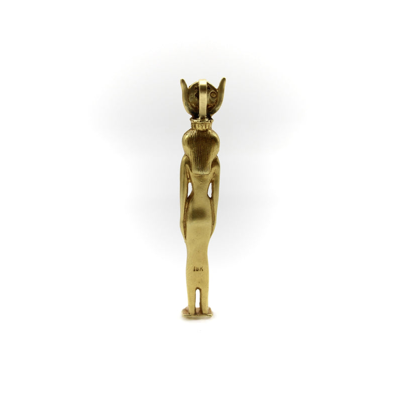 Vintage 1976 MMA King Tut 18K Gold Hathor Pendant Howard 