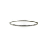Contemporary 18K White Gold Diamond Bangle Bracelet Kirsten's Corner 