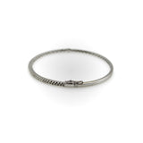 Contemporary 18K White Gold Diamond Bangle Bracelet Kirsten's Corner 