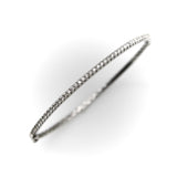 Contemporary 18K White Gold Diamond Bangle Bracelet Kirsten's Corner 