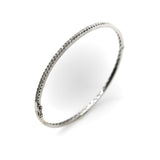 Contemporary 18K White Gold Diamond Bangle Bracelet Kirsten's Corner 
