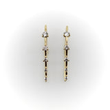 Contemporary 14K Gold Graduated Diamond Earrings Earrings Kirsten's Corner 