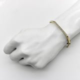 14K Gold Italian Single Cut Diamond Bangle Bracelet Kirsten's Corner 