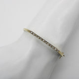 14K Gold Italian Single Cut Diamond Bangle Bracelet Kirsten's Corner 