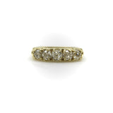 18K Gold Old Mine Cut Diamond Five Stone Signature Ring Kirsten's Corner 