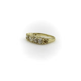 18K Gold Old Mine Cut Diamond Five Stone Signature Ring Kirsten's Corner 