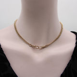 Victorian 9K Rose Gold Graduated Curb Link Watch Chain Necklace Kirsten's Corner 